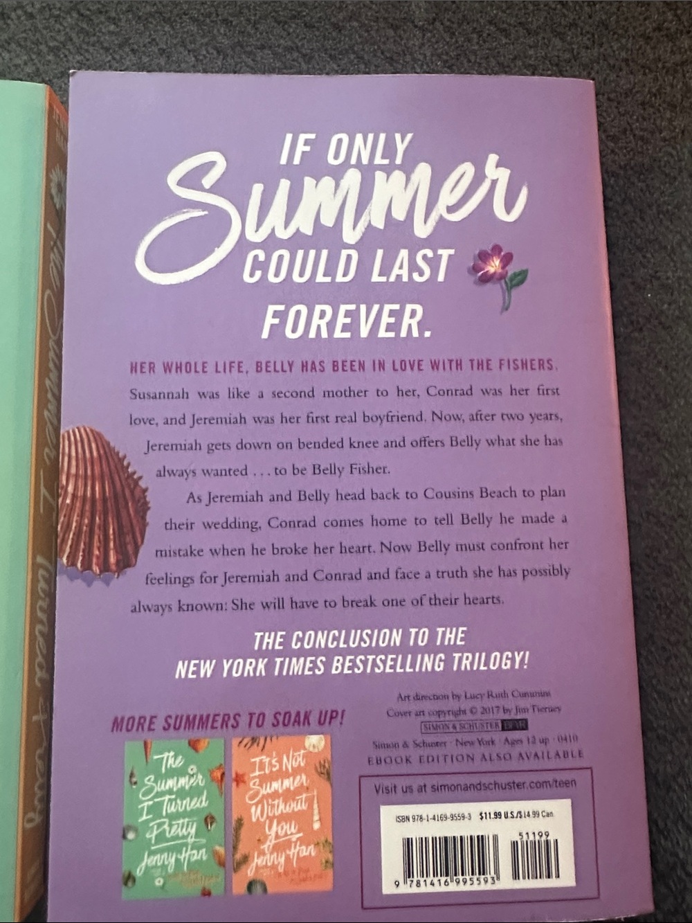 Jenny Han Beach-Themed Paperback Set in Teal, Purple, Coral - Picture 3 of 4